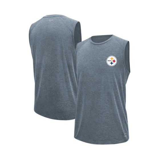 Men's Gray Pittsburgh Steelers Warm Up Sleeveless T-shirt