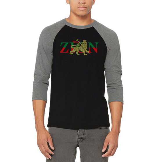 Men's Zion - One Love Raglan Baseball Word Art T-shirt