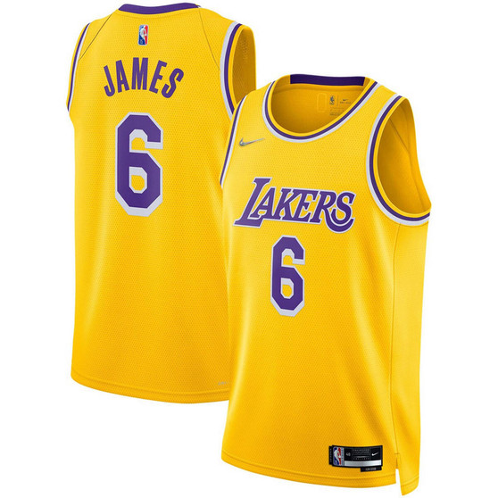 Men's LeBron James Gold-Tone Los Angeles Lakers 2021/22 Diamond Swingman Jersey - Icon Edition