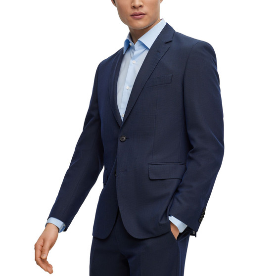 Men's Micro-Patterned Performance-Stretch Cloth Slim-Fit Suit, 2 Piece Set
