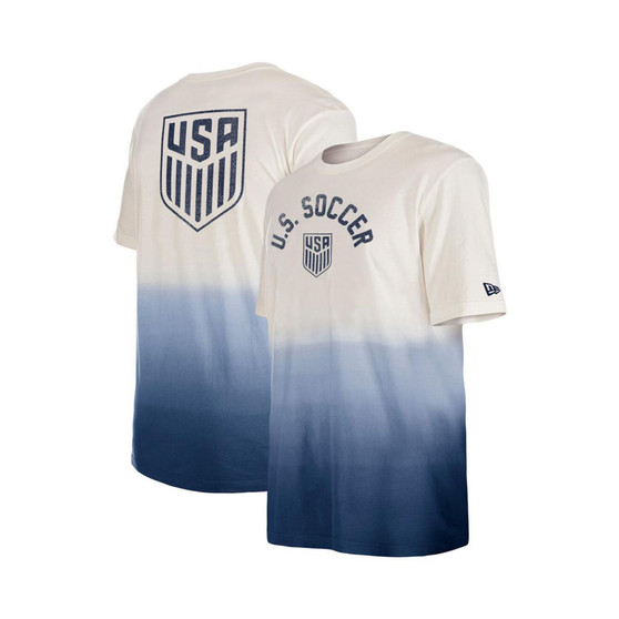 Men's White and Navy USMNT Throwback Dip-Dye T-shirt