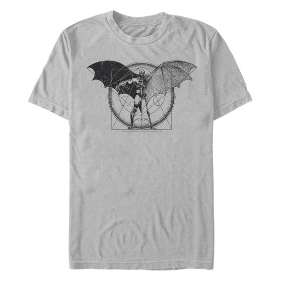 DC Men's Batman Geometric Schematic Short Sleeve T-Shirt