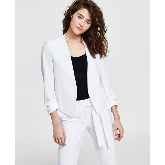 Women's Textured Crepe Blazer, Created for Macy's