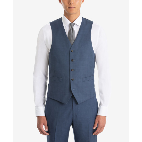 Men's UltraFlex Classic-Fit Sharkskin Wool Vest