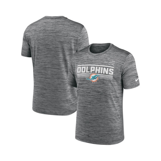 Men's Gray Miami Dolphins Yardline Velocity Performance T-shirt