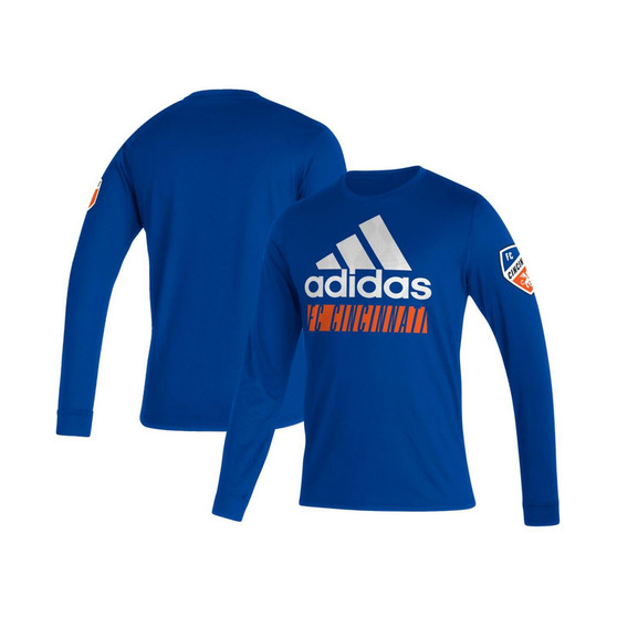 Men's Blue FC Cincinnati Vintage-Like Performance Long Sleeve T-shirt