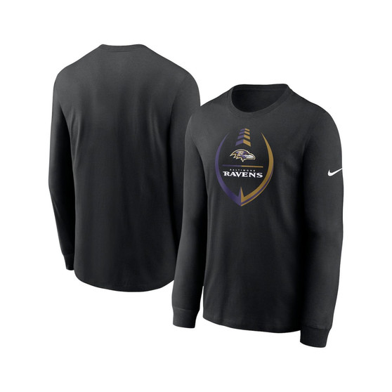 Men's Black Baltimore Ravens Icon Legend Long Sleeve T-shirt