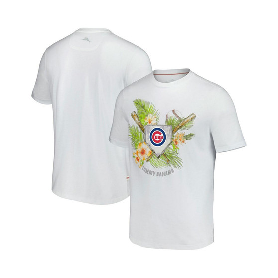Men's White Chicago Cubs Island League T-shirt