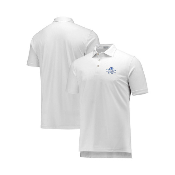 Men's White Farmers Insurance Open Solid Performance Mesh Polo Shirt