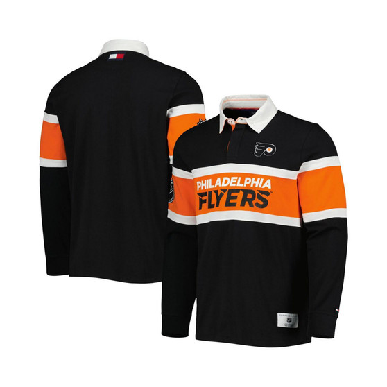 Men's Black Philadelphia Flyers Martin Rugby Long Sleeve T-shirt