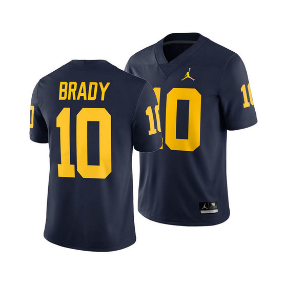 Men's Tom Brady Michigan Wolverines Player Game Jersey