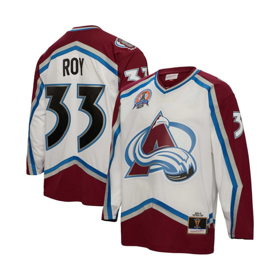 Men's Patrick Roy White Colorado Avalanche 2000 Blue Line Player Jersey