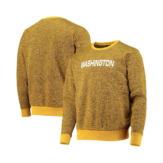 Men's Gold Washington Football Team Colorblend Pullover Sweater