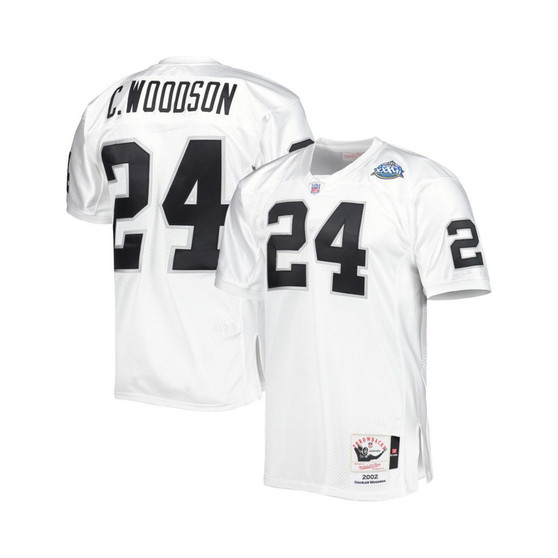 Men's Charles Woodson White Las Vegas Raiders 2002 Super Bowl XXXVII Authentic Retired Player Jersey