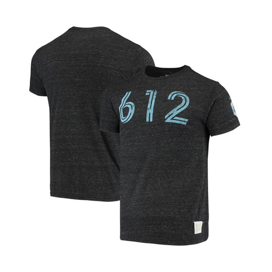 Men's Heathered Black Minnesota United FC Area Code Tri-Blend T-shirt
