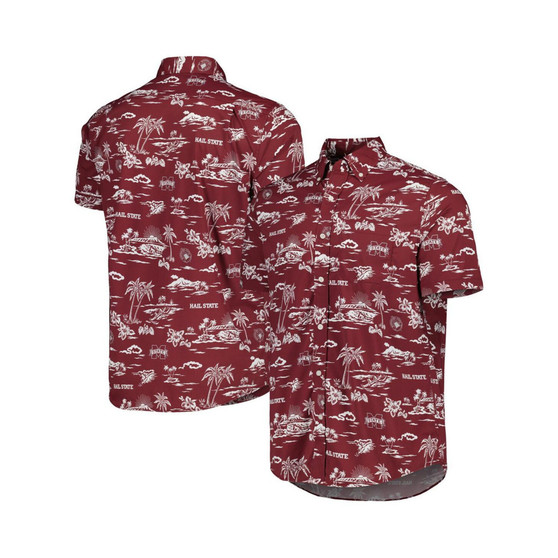 Men's Maroon Mississippi State Bulldogs Performance Button-Down Shirt