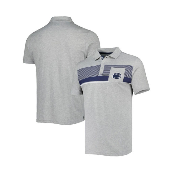 Men's Heathered Gray Penn State Nittany Lions Golfer Pocket Polo Shirt