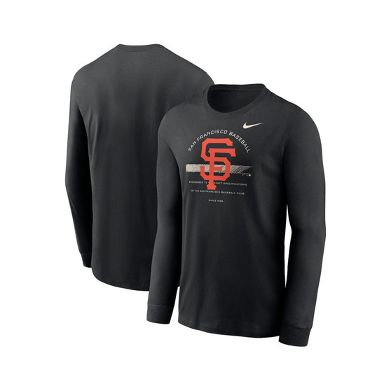 Men's Black San Francisco Giants Over Arch Performance Long Sleeve T-shirt