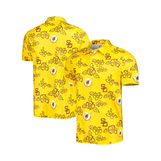 Men's Gold San Diego Padres Cooperstown Collection Puamana Print Polo Shirt