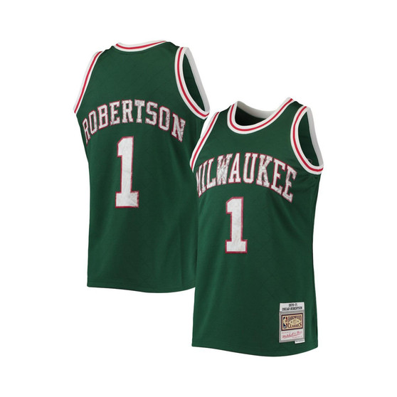 Men's Oscar Robertson Green Milwaukee Bucks 1970-71 Hardwood Classics 75th Anniversary Diamond Swingman Jersey