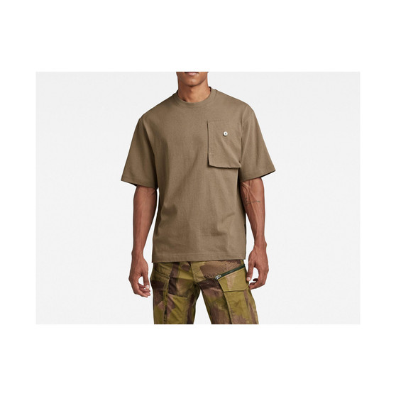 Men's Crew Neck Boxy Chest Pocket Shirt