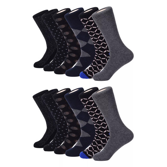 Men's Modern Collection Dress Socks Pack of 12