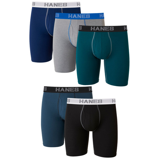 Men's 5-Pk. Ultimate® Stretch Longer Leg Boxer Briefs