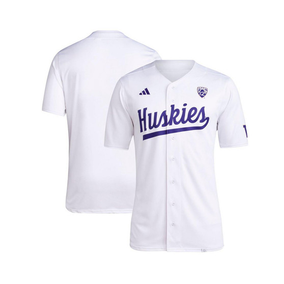 Men's White Washington Huskies Team Baseball Jersey