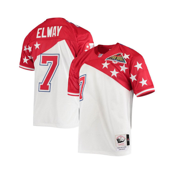 Men's John Elway White, Red AFC 1995 Pro Bowl Authentic Jersey