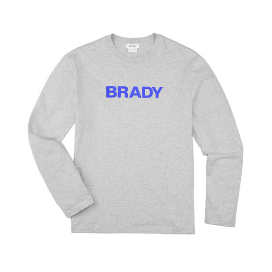 Men's Gray Wordmark Long Sleeve T-shirt