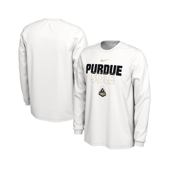 Men's White Purdue Boilermakers On Court Long Sleeve T-shirt