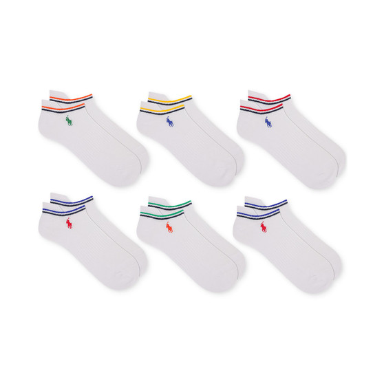 Men's Varsity Stripe Low Cut Socks, 6-Pack