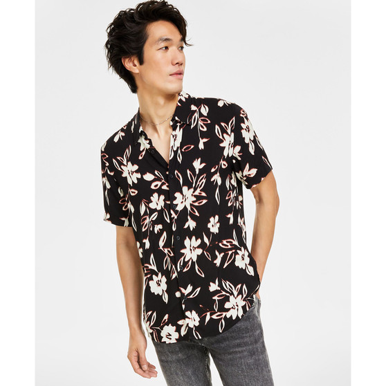 Men's Folded Collar Floral Shirt