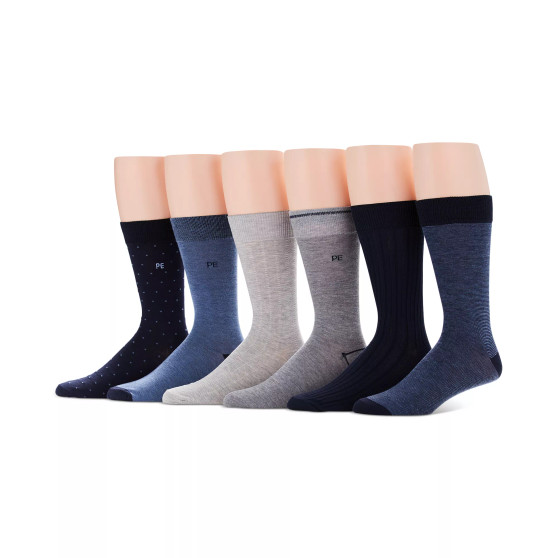 Men's 6-Pk. Pindot Casual Dress Socks