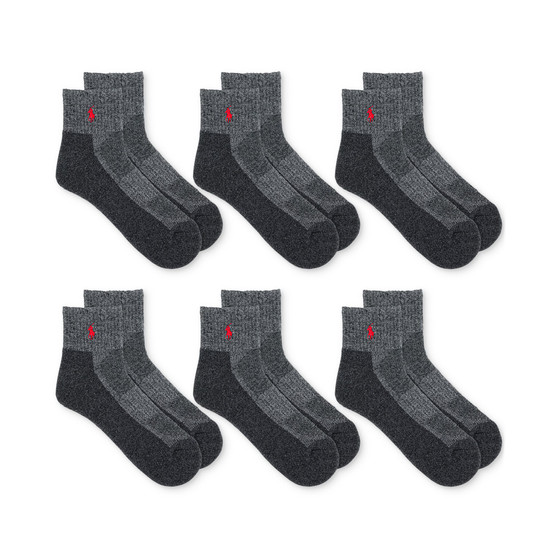Men's 6-Pk. Performance Red Pony Quarter Socks