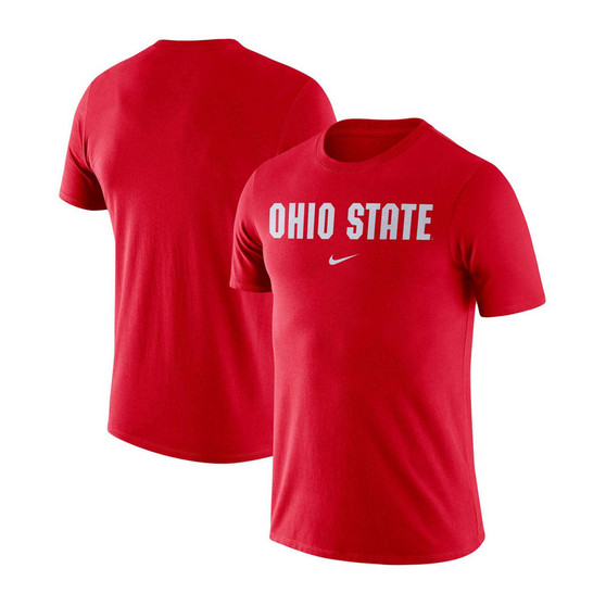 Men's Scarlet Ohio State Buckeyes Essential Wordmark T-shirt