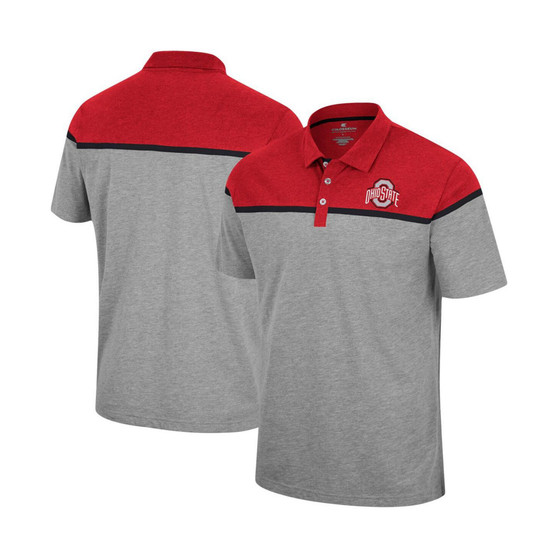 Men's Heather Gray Ohio State Buckeyes Chamberlain Polo Shirt