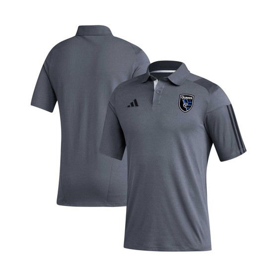 Men's Gray San Jose Earthquakes 2023 On-Field Training Polo Shirt