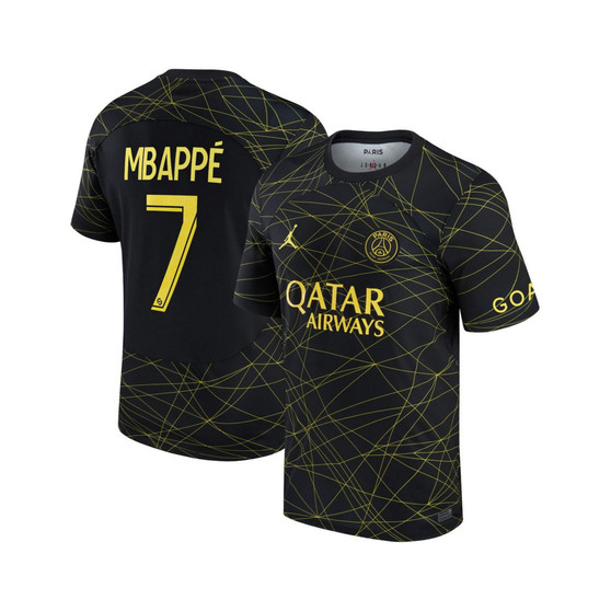 Men's Brand Kylian Mbappe Black Paris Saint-Germain 2022/23 Fourth Breathe Stadium Replica Player Jersey