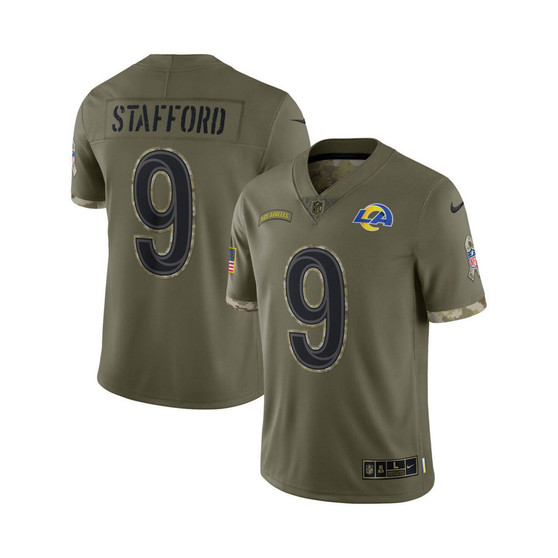 Men's Matthew Stafford Olive Los Angeles Rams 2022 Salute To Service Limited Jersey