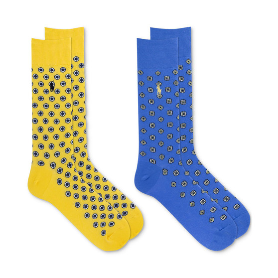 Men's Summer Foulard Slack Socks, 2-Pack