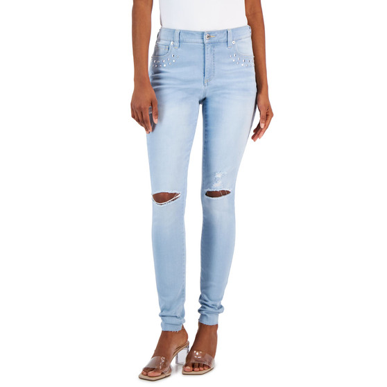 Women's Studded-Pocket Skinny Jeans, Created for Macy's