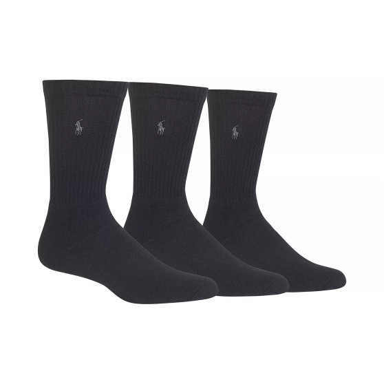 3 Pack Ribbed Cushion Foot Crew Men's Socks