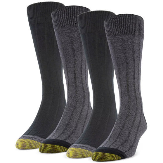 Men's 4-Pack Casual Rib Crew Socks