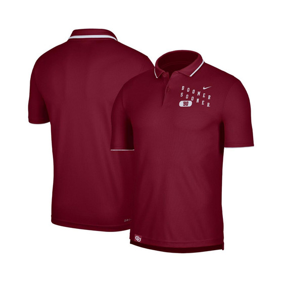 Men's Crimson Oklahoma Sooners Wordmark Performance Polo Shirt