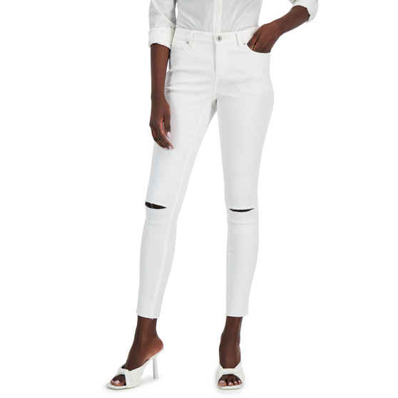 Women's Curvy Mid-Rise Ripped Skinny Jeans, Created for Macy's
