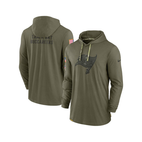 Men's Olive Tampa Bay Buccaneers 2022 Salute to Service Tonal Long Sleeve Hoodie T-shirt