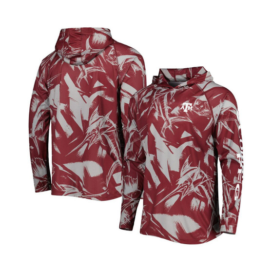Men's Maroon, Gray Texas A&M Aggies Super Terminal Tackle Omni-Shade Raglan Long Sleeve Hoodie T-shirt