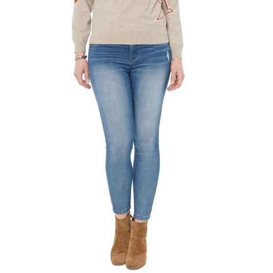 Women's "Ab"Solution High Rise Elastic Waistband Ankle Jeans