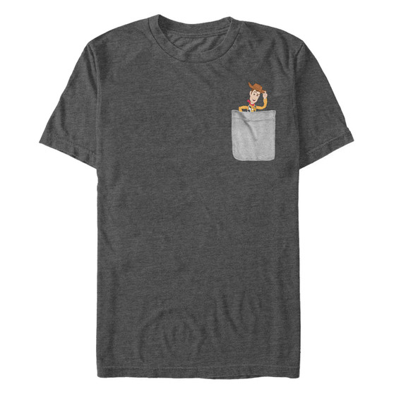 Toy Story Men's Woody Faux Pocket Short Sleeve T-Shirt